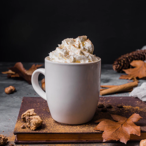 hot drink and whipped cream